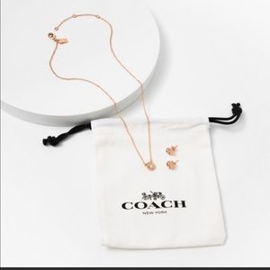 Coach jewelry set 💓 earrings and necklace!